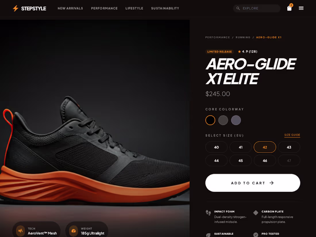 Cover image for Footwear E-commerce Website UI/UX Design
Designed