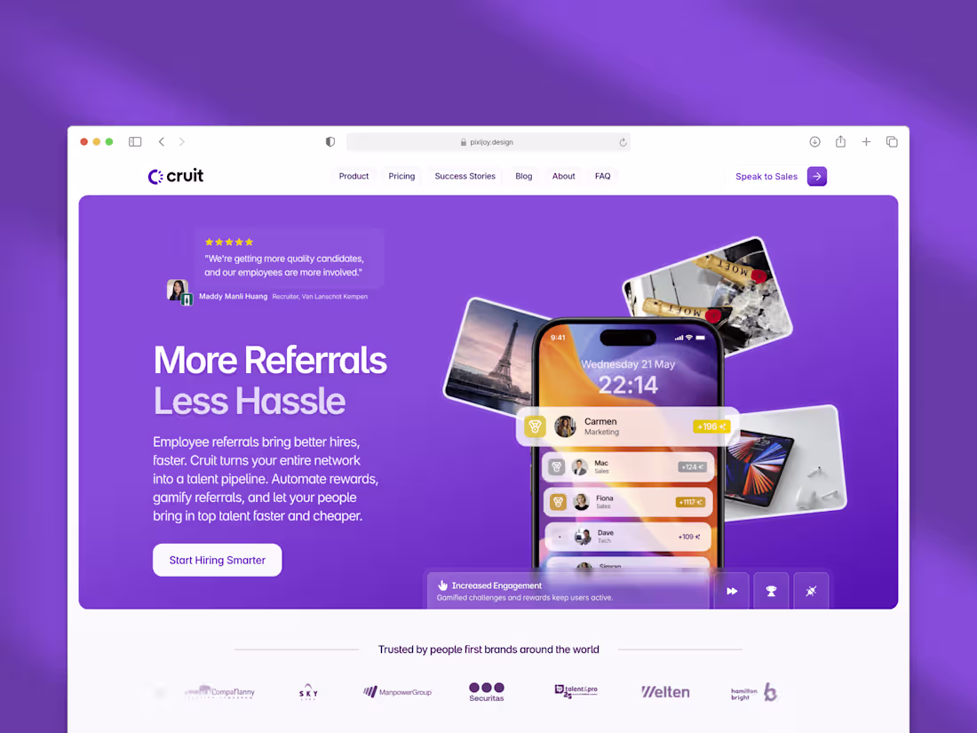 Cover image for Cruit Website Redesign and Migration | HR SaaS