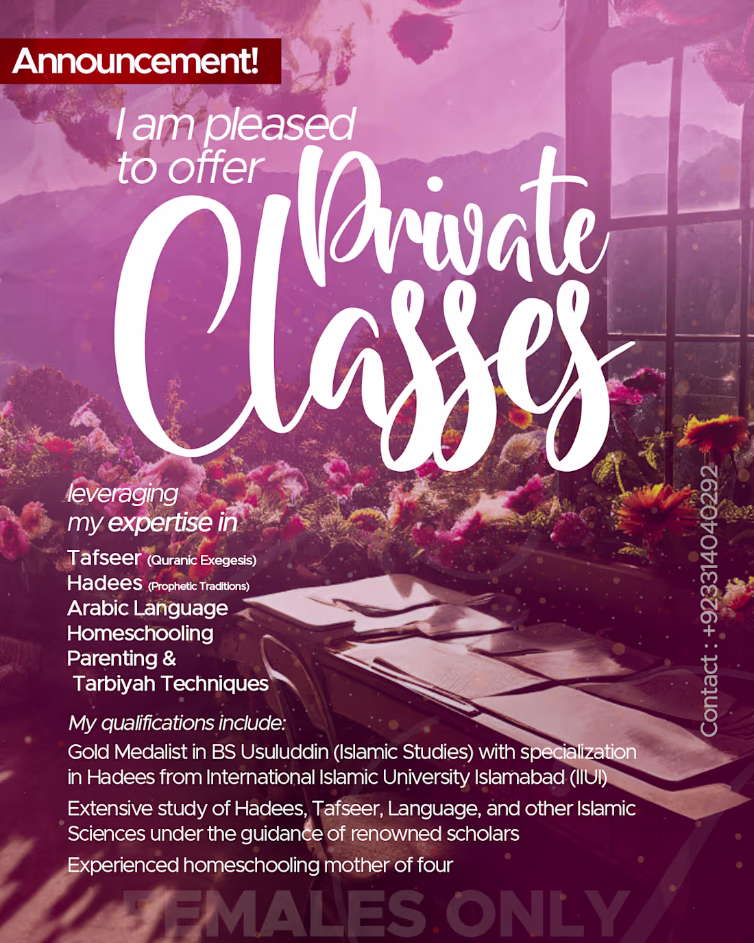Cover image for Marketing Design For Private Class
