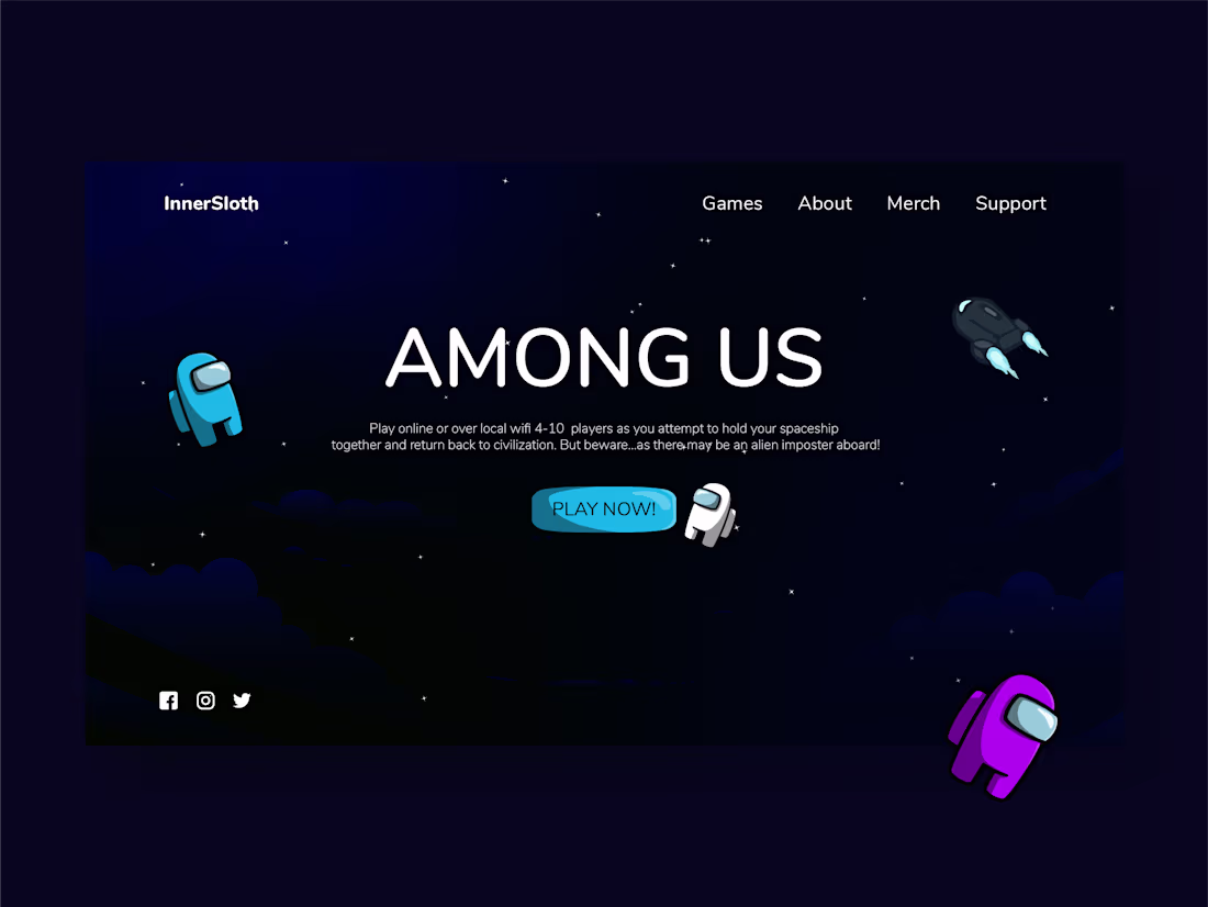 Cover image for Among Us Landing Page