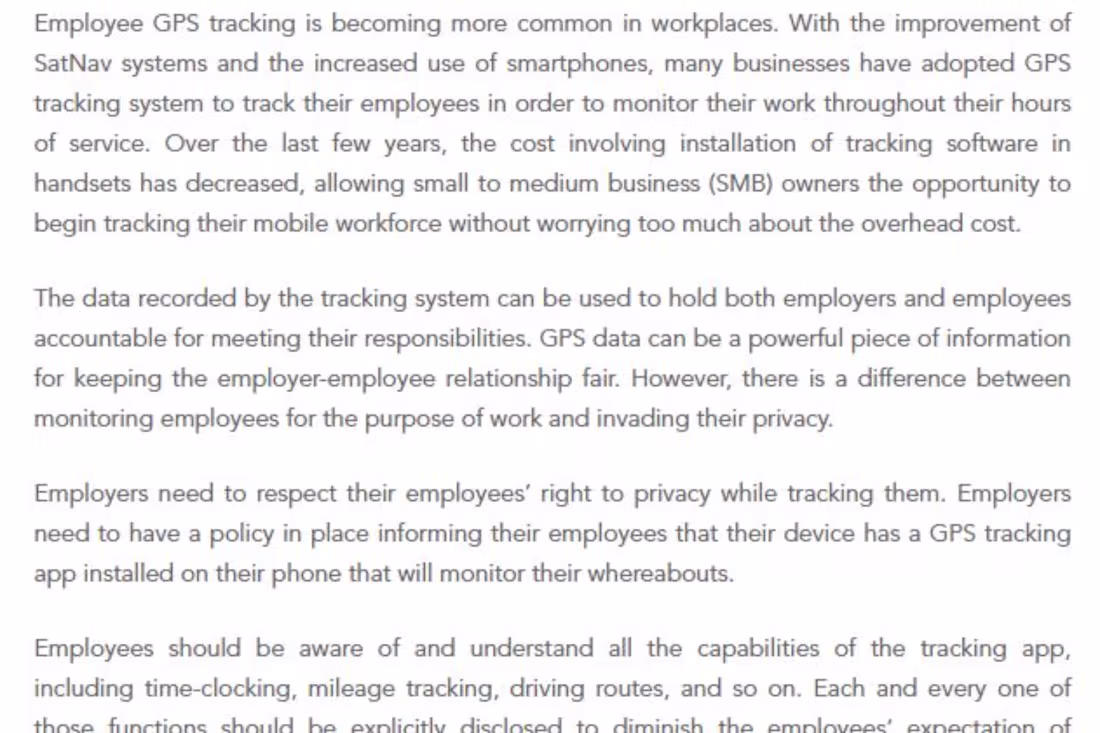 Cover image for Best Practices of Introducing GPS Based Time Tracking Policy For Your Company