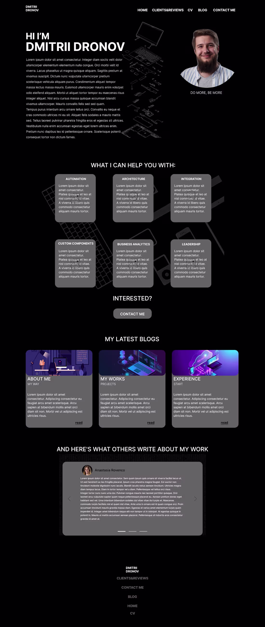 Cover image for Personal website for Dmitrii Dronov 