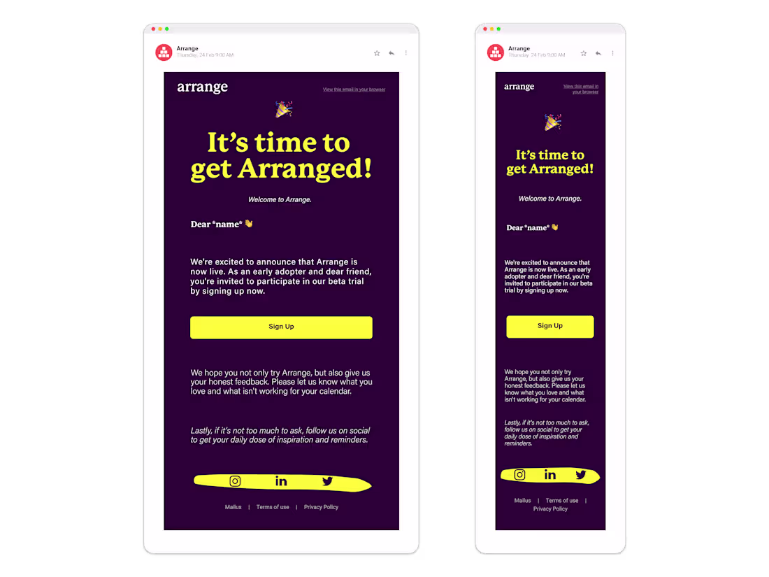 Cover image for Arrange - Social Templates