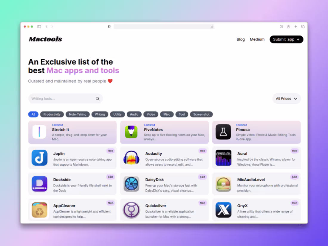 Cover image for Built a Mac apps Directory with NextJS + Supabase