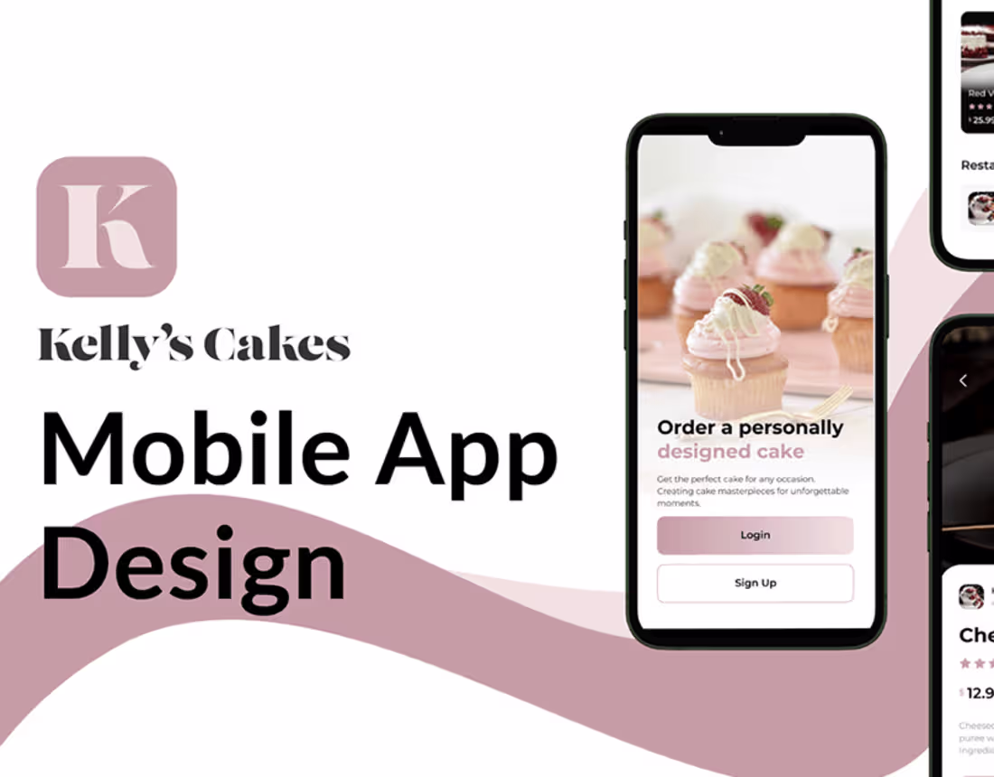 Cover image for Kelly's Cakes App UI Design