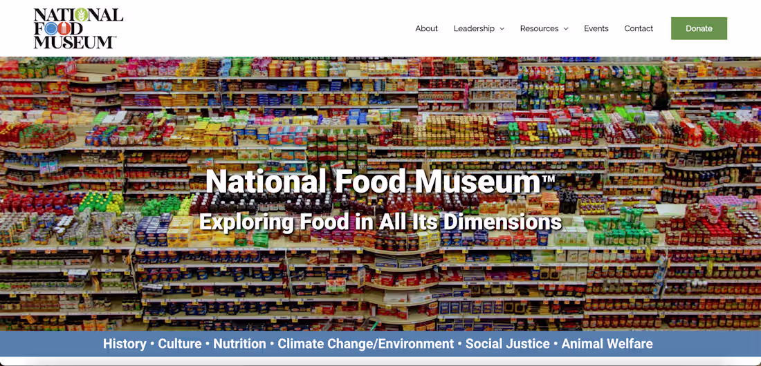 Cover image for WordPress/Elementor Design for National Food Museum