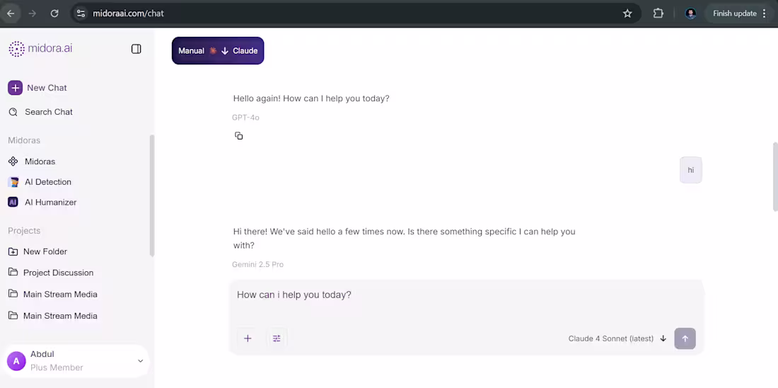 Cover image for Midora AI - Multi-Model Platform -> Chatgbt -> Gemini -> Cla...