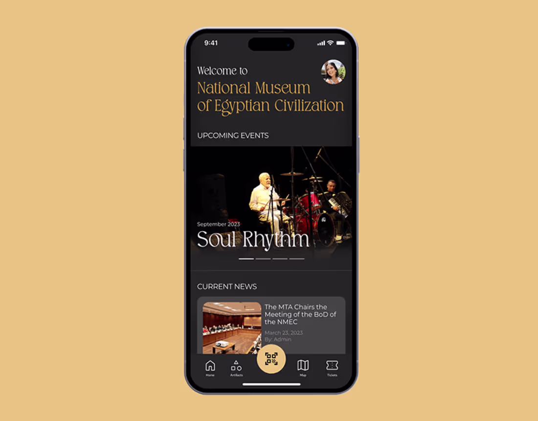 Cover image for National Museum of Egyptian Civilization App :: Behance