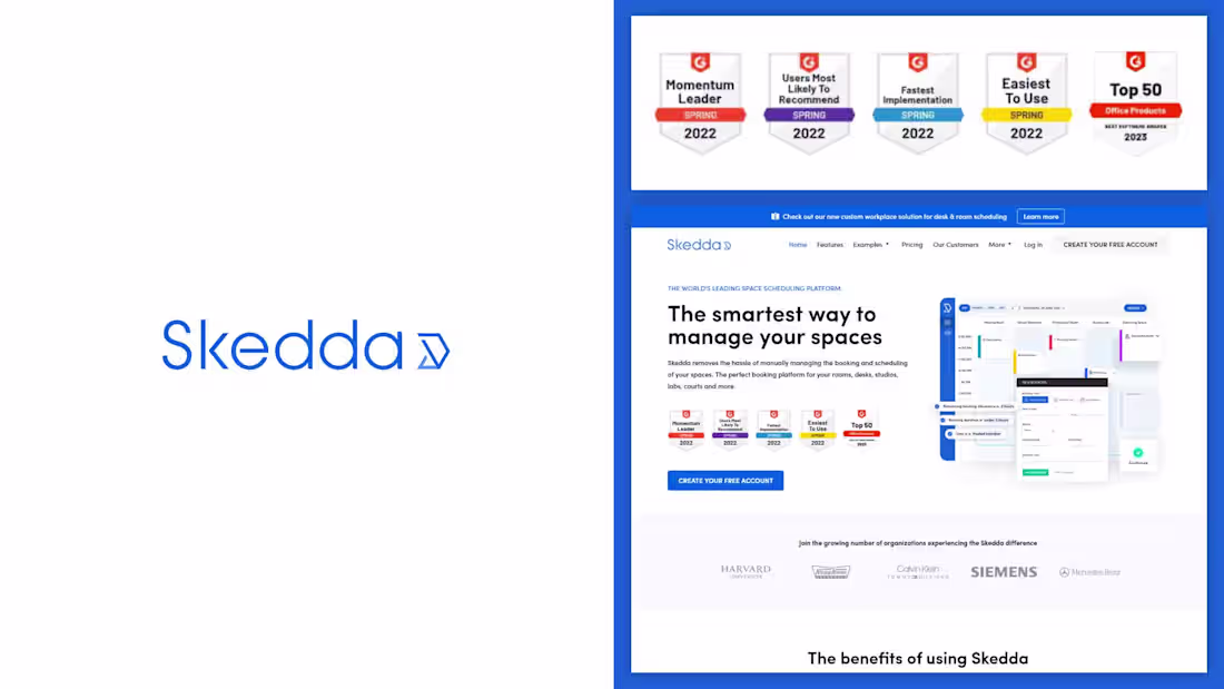 Cover image for Skedda Website Case Study