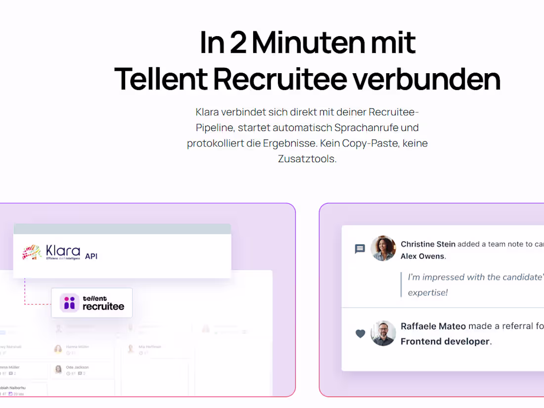 Cover image for Klara AI - HR AI Voice calling agents in Germany