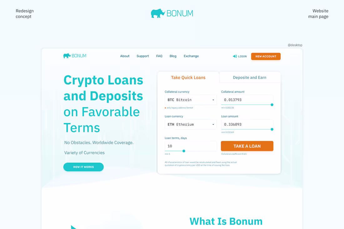 Cover image for Bonum Web Redesign Concept
