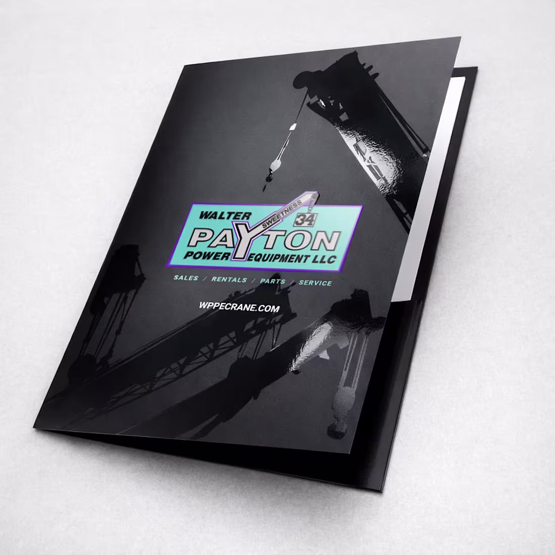 Cover image for Two pocket presentation folder for Walter Payton Power Equip...