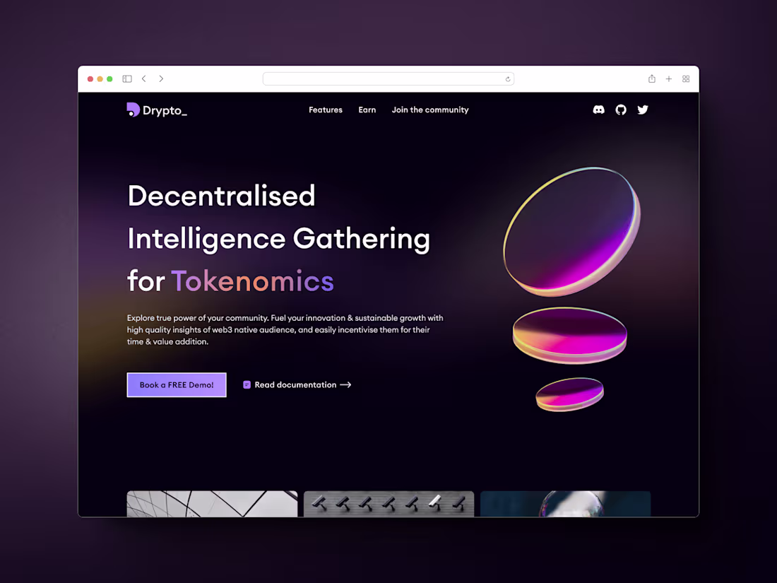 Cover image for Web3 survey platform SaaS landing page