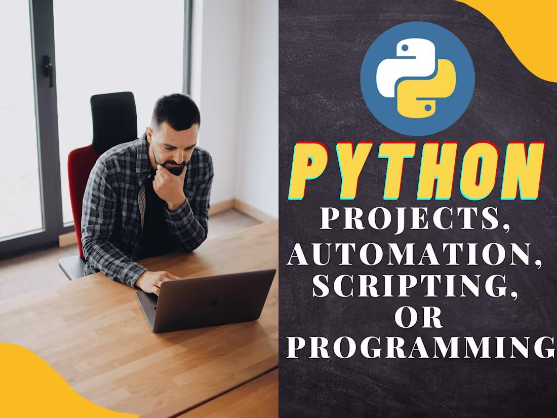 Cover image for Creating an python project,Automation,Python scripting or GUI