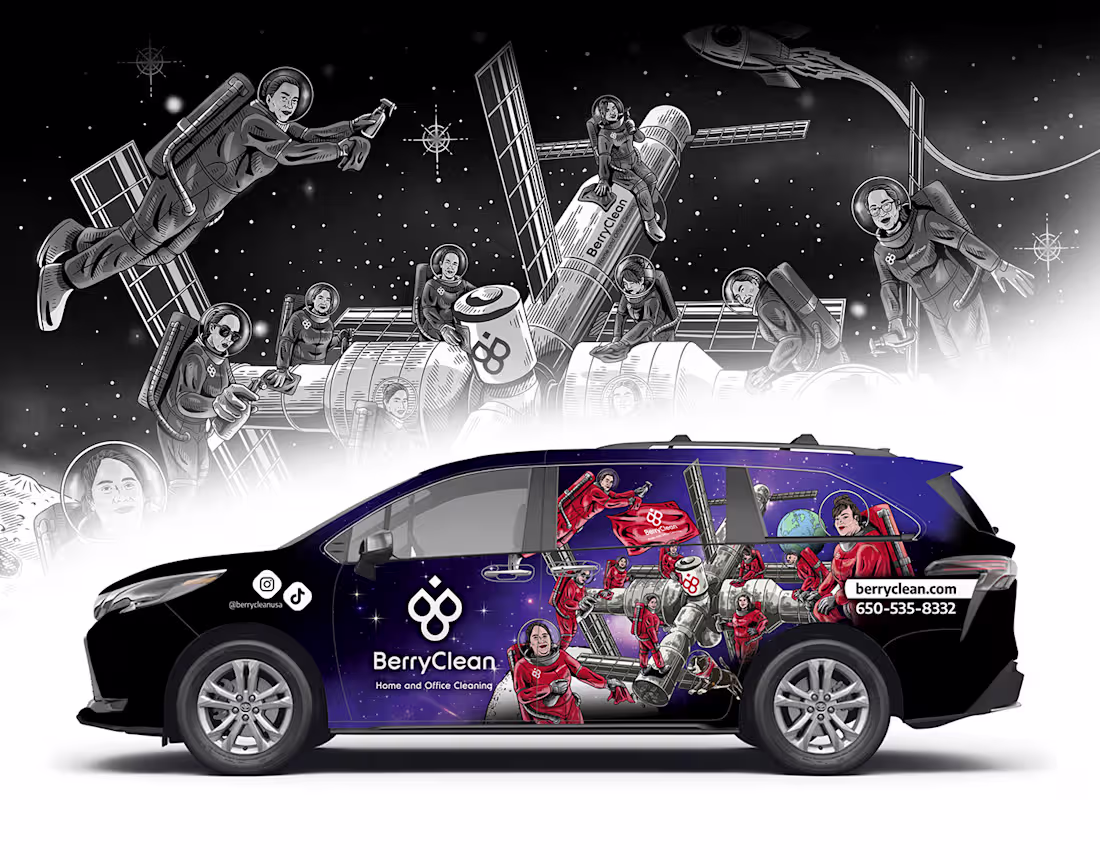 Cover image for Berry Clean - Space Cleaning Illustration Project