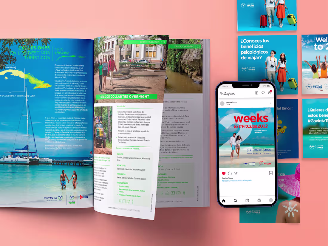 Cover image for Consistent Visual Branding (2018–2023) for Gaviota Tours S.A.