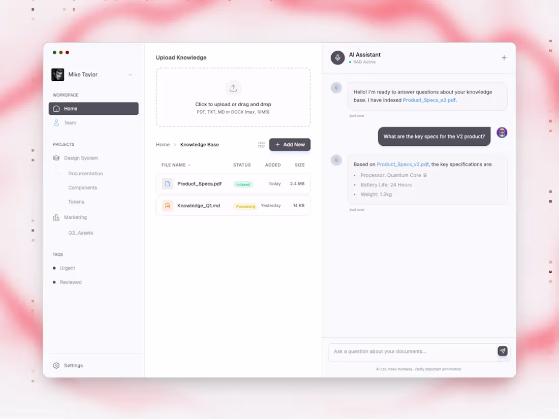 Cover image for AI Knowledge Intelligence Platform (RAG