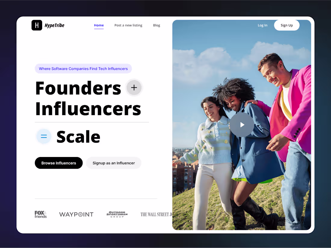 Cover image for HypeTribe – Where Founders & Influencers Scale Together