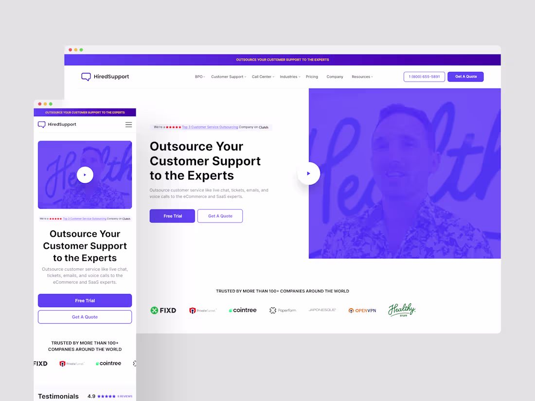 Cover image for HiredSupport is a B2B SaaS