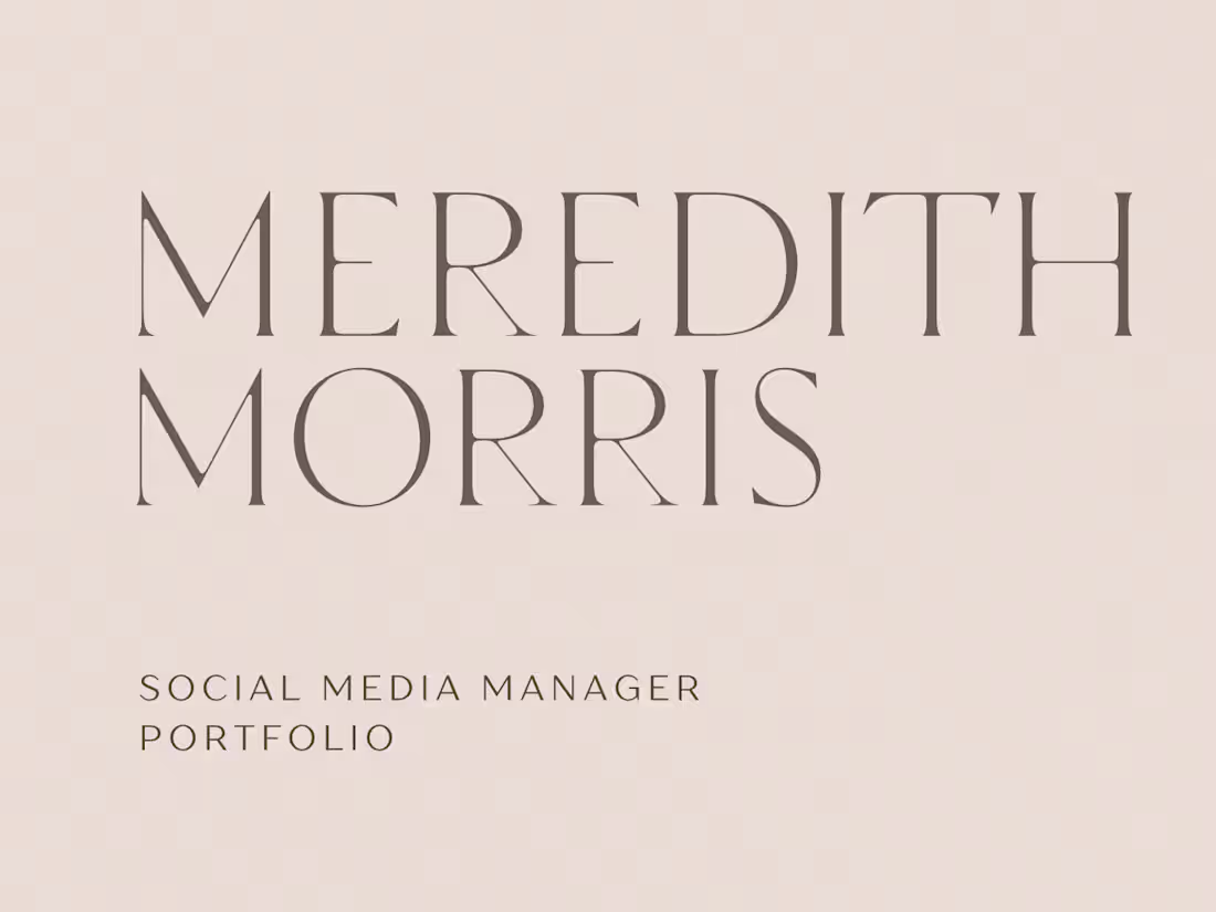 Cover image for Social Media Manager Portfolio