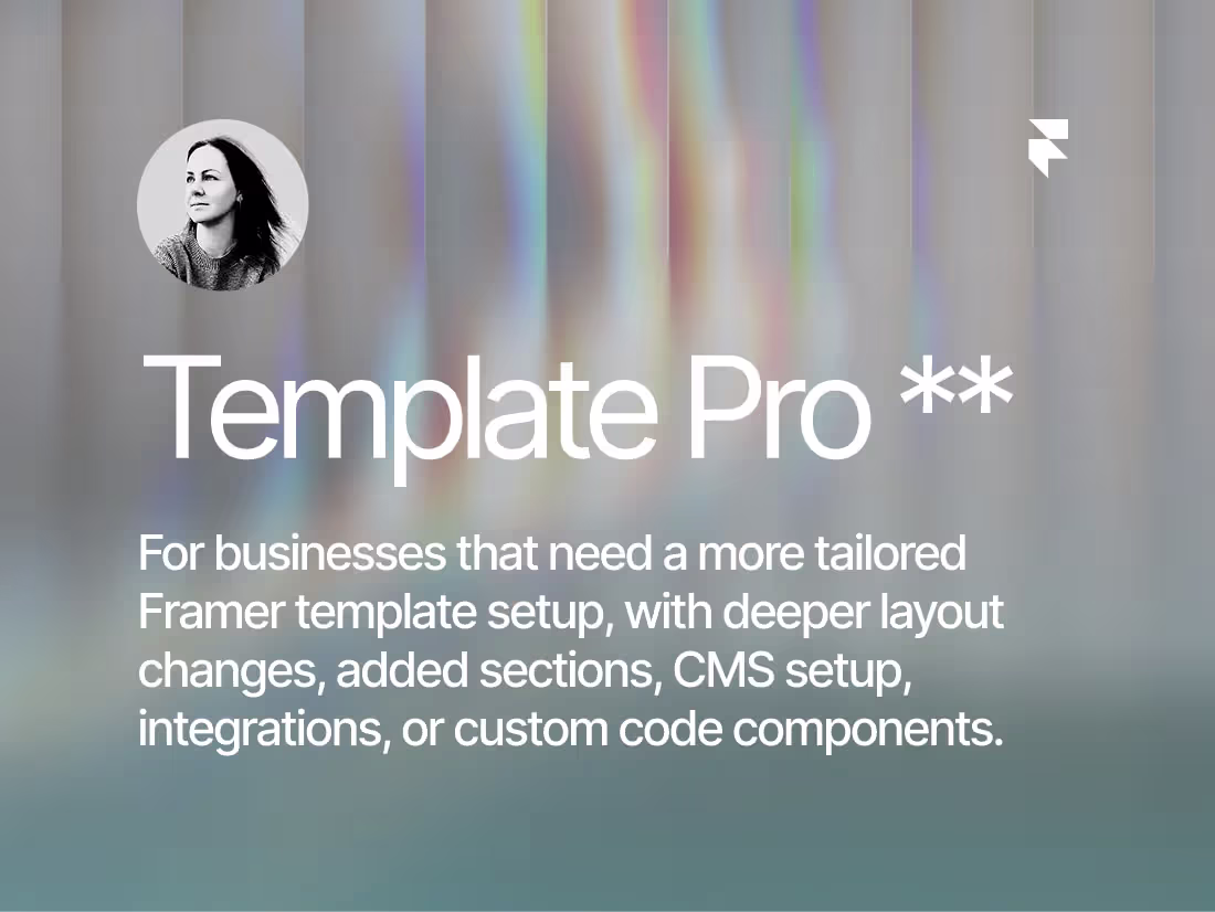 Cover image for Framer Template Customization - Pro **
