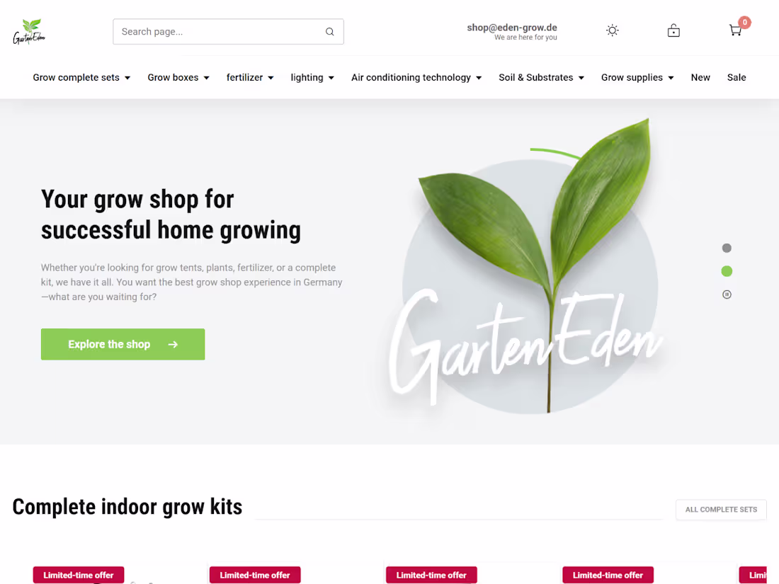 Cover image for Garten Eden - Woo-Commerce Website Design