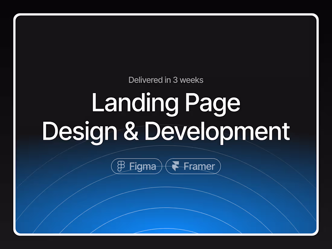 Cover image for Landing Page Design & Development