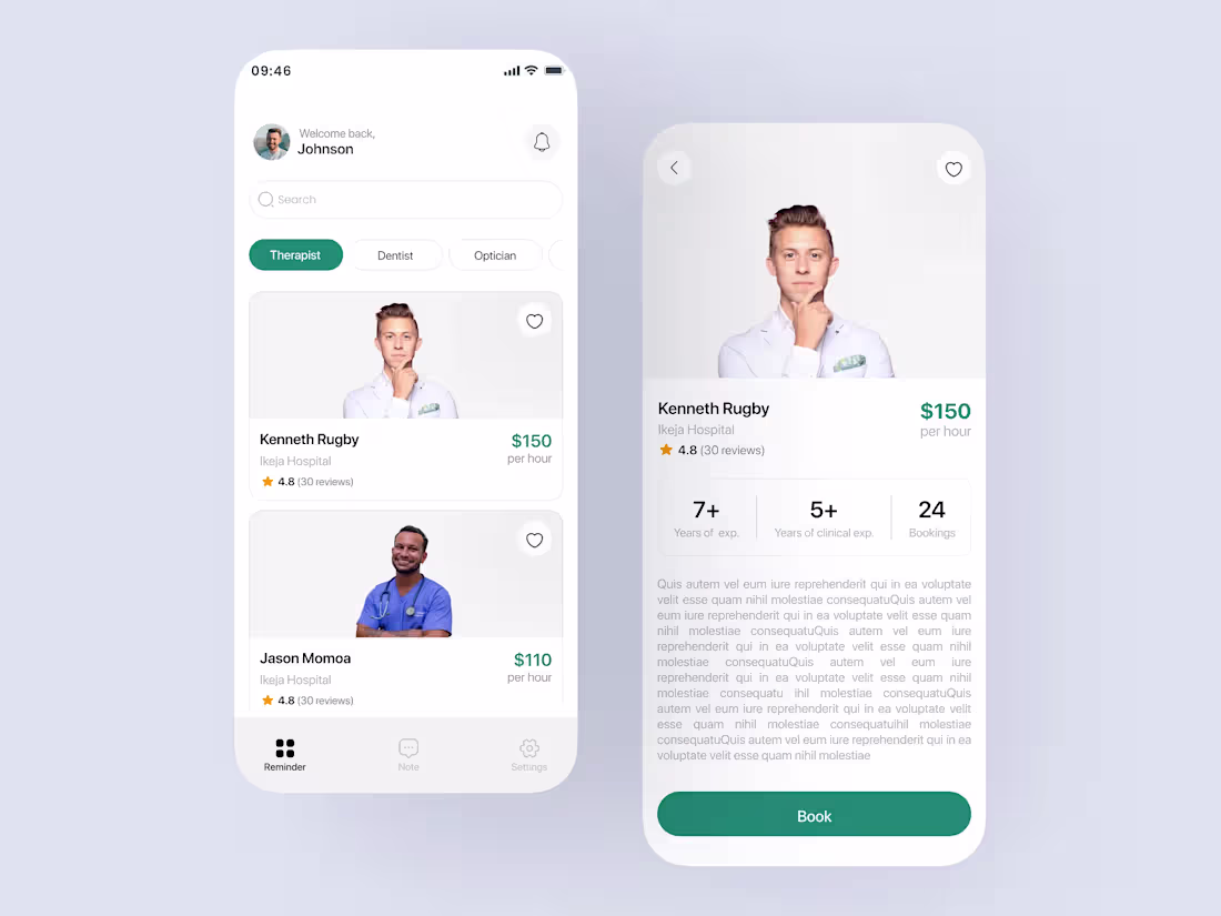 Cover image for Health Experts Booking App Design