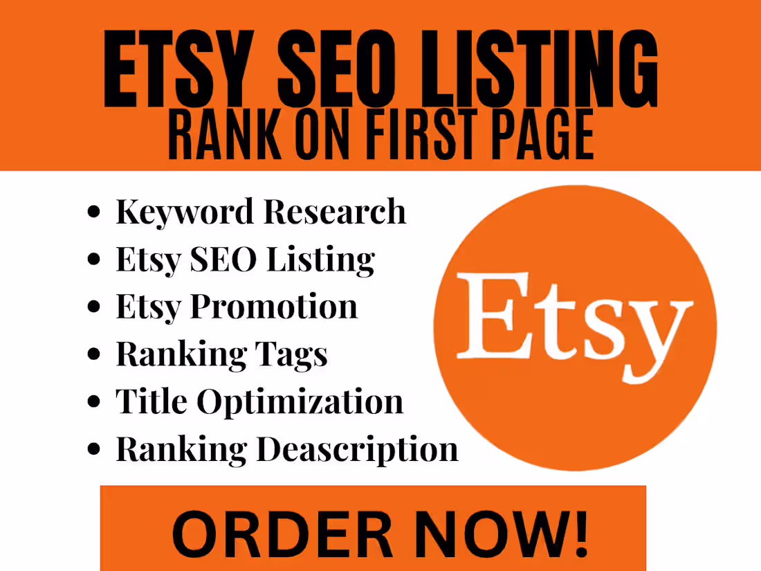 Cover image for Rank Etsy Listings Page One SEO Listing Optimization SEO Expert
