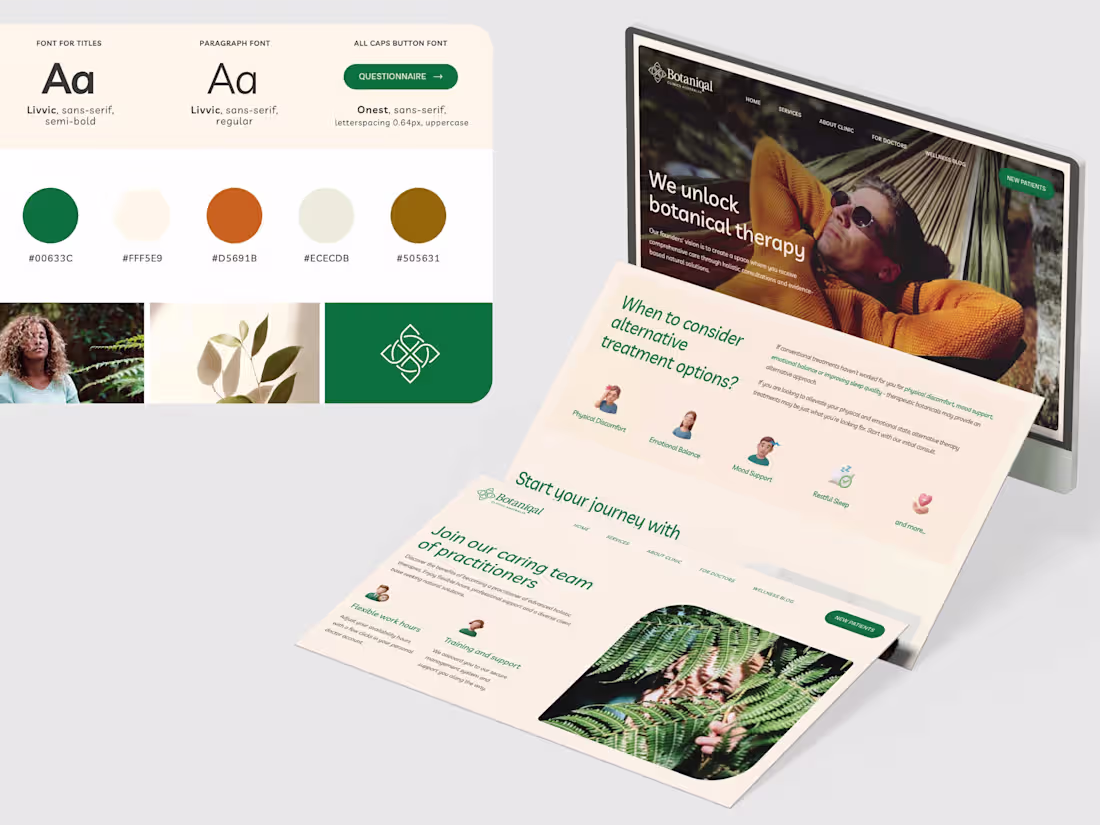 Cover image for Holistic Health Clinic / 2024 / Website & Brand Identity Design