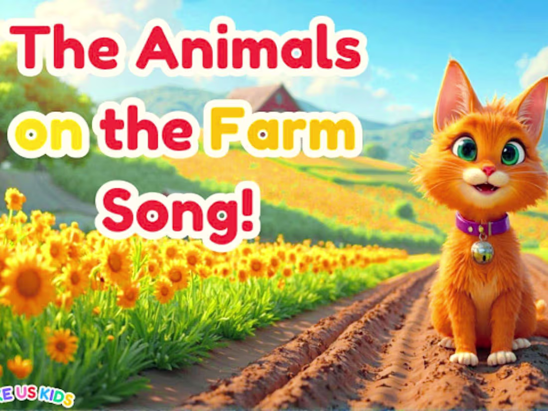 Cover image for 🎵 The Animals on the Farm | Kids Learning Song & Animal Sounds…