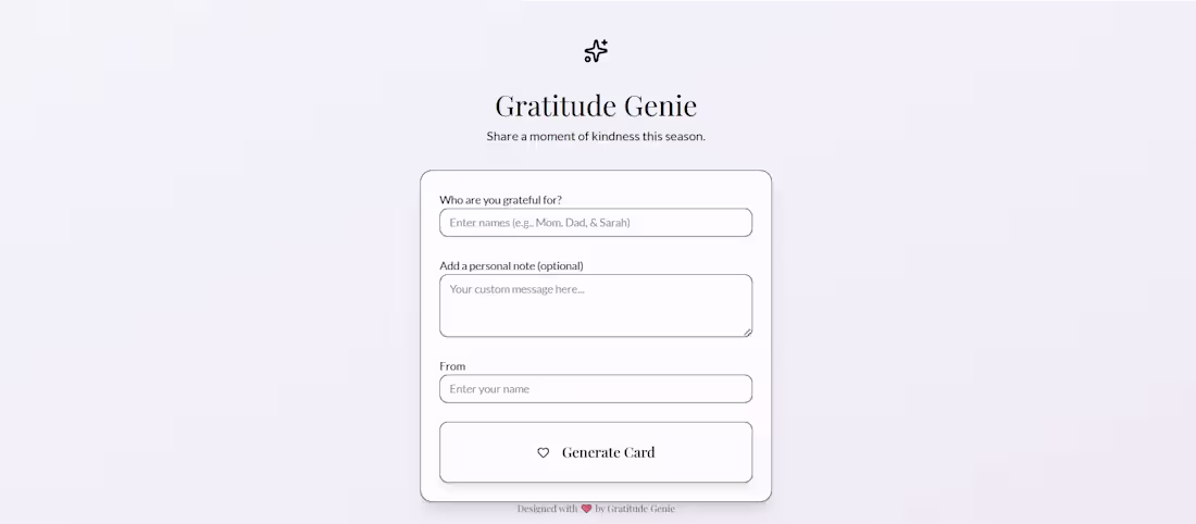 Cover image for Gratitude Genie – Year-End Gratitude Generator Gratitude Gen...