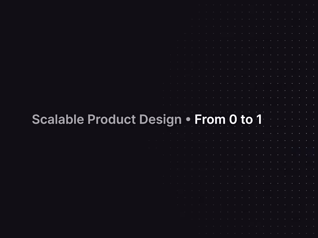 Cover image for Scalable Product Design: From 0 to 1
