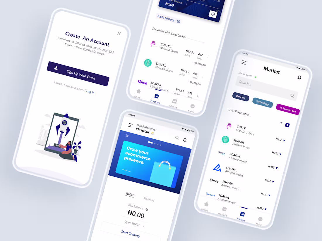 Cover image for NASD Trading mobile app redesign