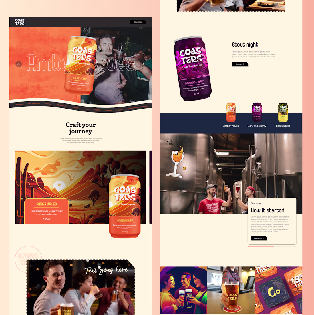 Cover image for UI/UX Design for Coasters Brewery Website