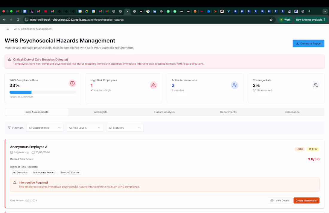Cover image for WHS Psychosocial Hazards Management Tool Design