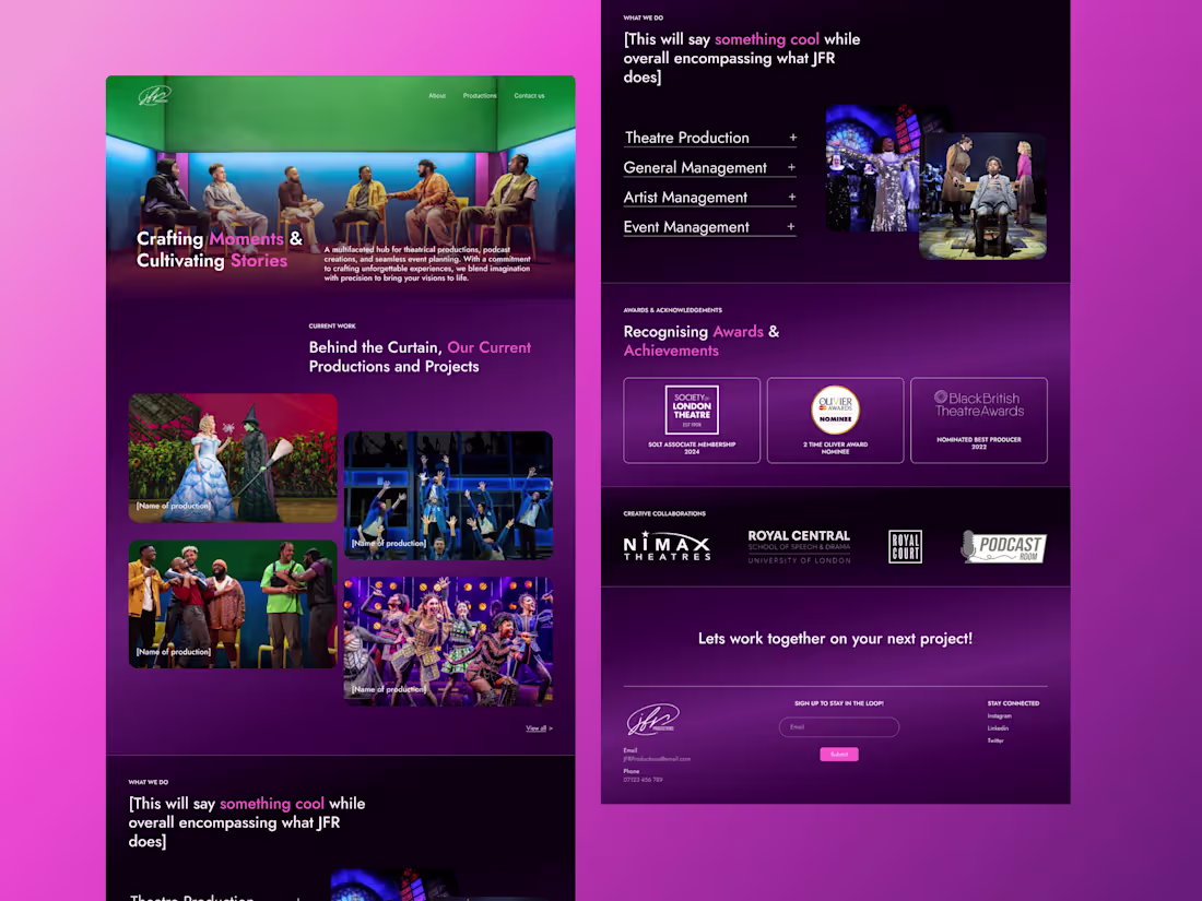 Cover image for JFR Productions