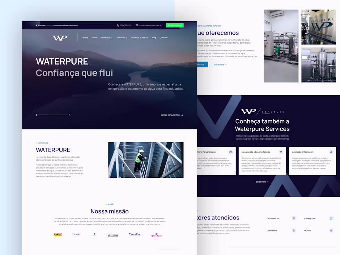 Cover image for Redesign of the Waterpure website