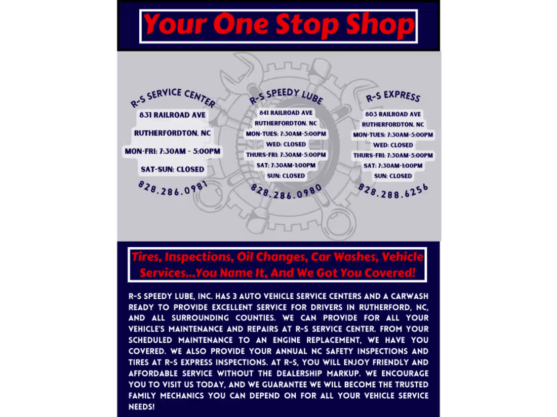 Cover image for R-S Speedy Lube Inc. | Football Ad