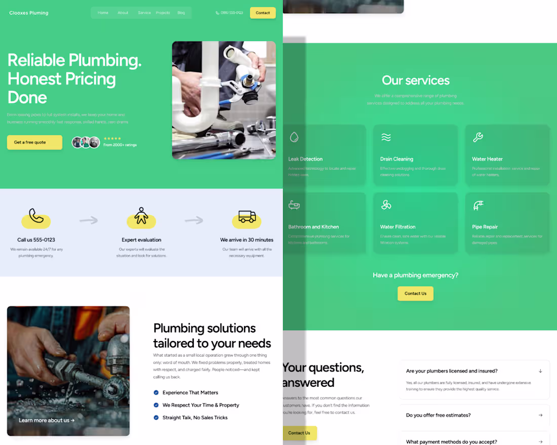 Cover image for W-Clooxes is a service-driven plumbing