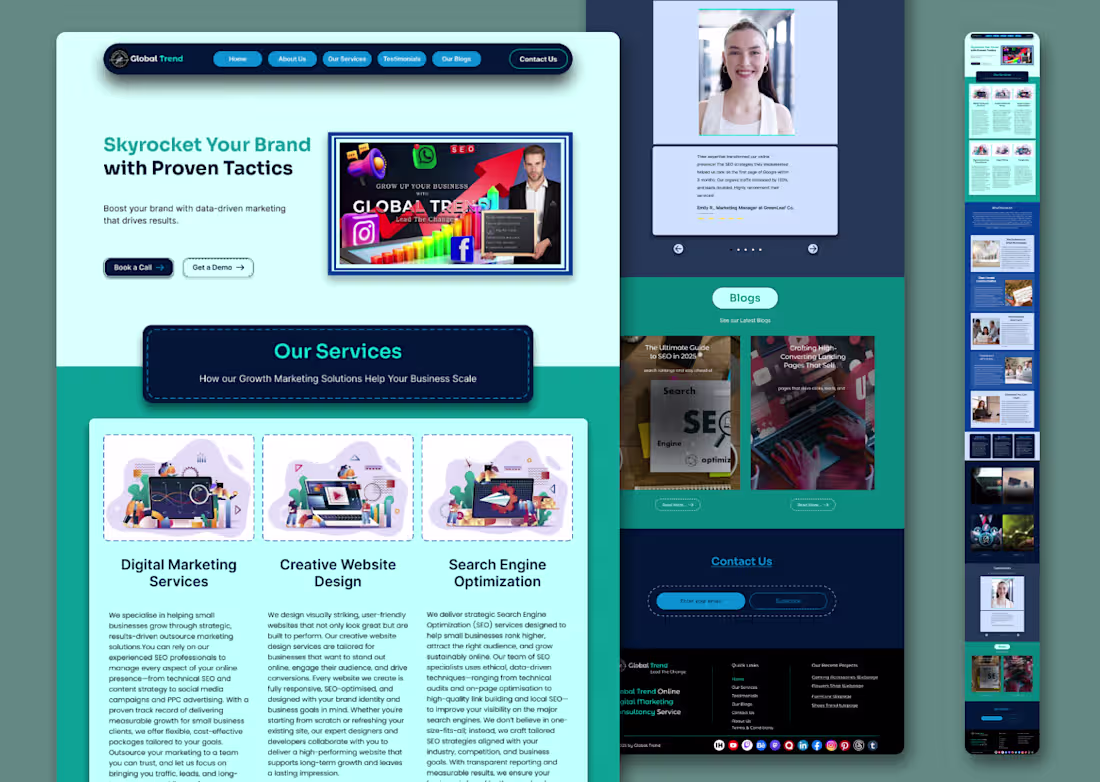 Cover image for Global Trend Homepage Redesign UI/UX Concept