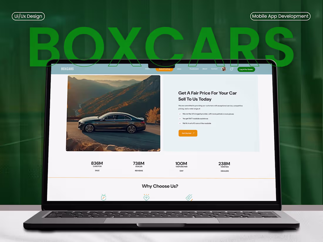 Cover image for BoxCars Automotive Marketplace Web Development