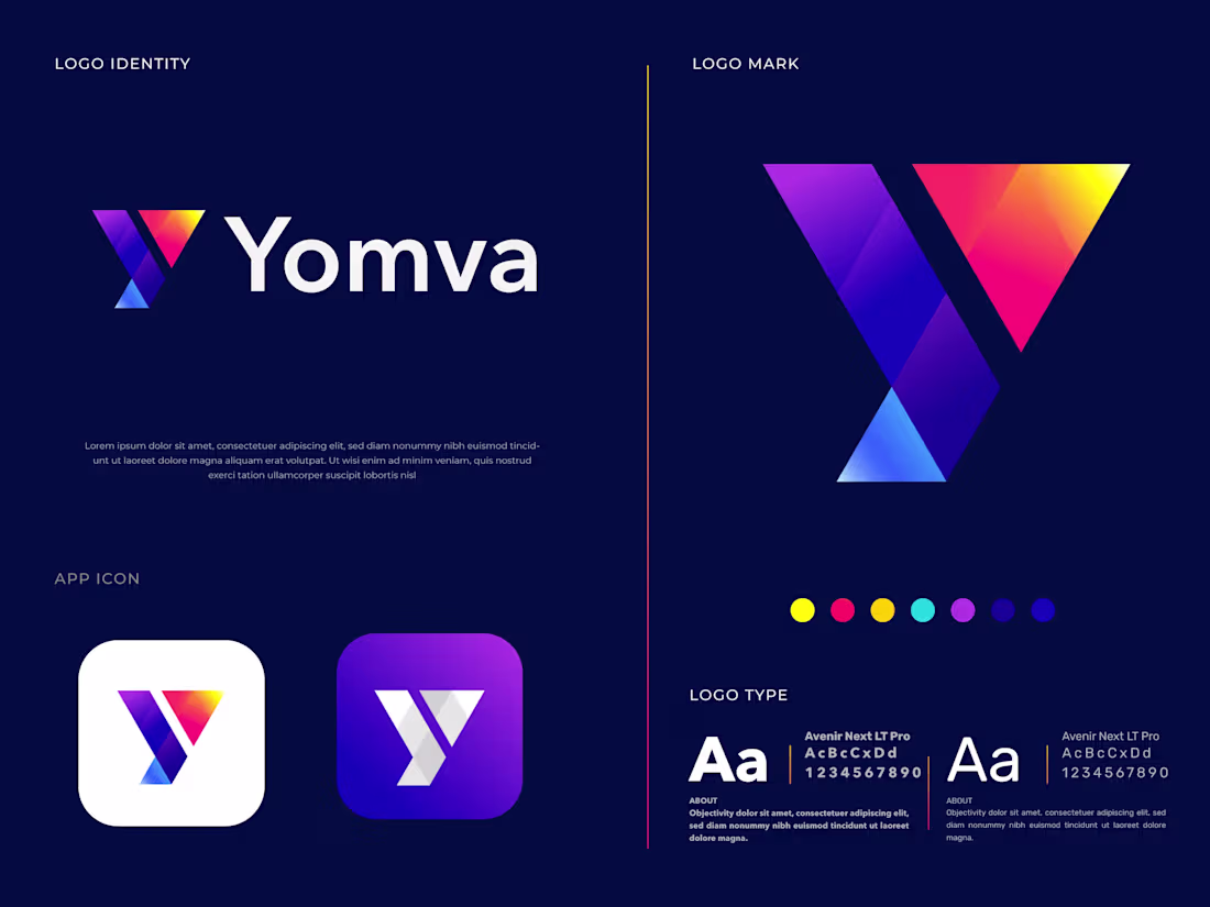 Cover image for Modern abstract colorful geometric Y letter logo