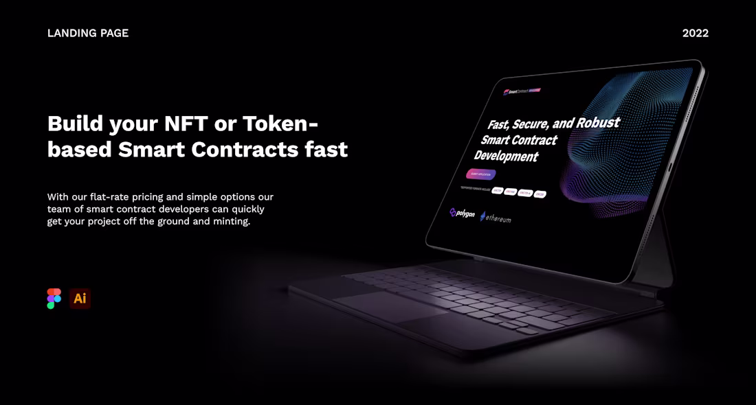 Cover image for Landing Page ReDesign for Smart Contract Development Agency