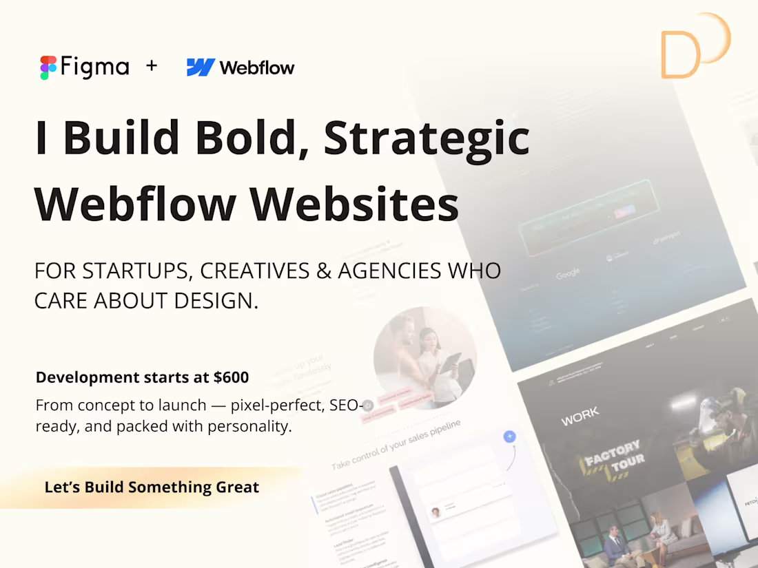 Cover image for Web Desing + Webflow Development