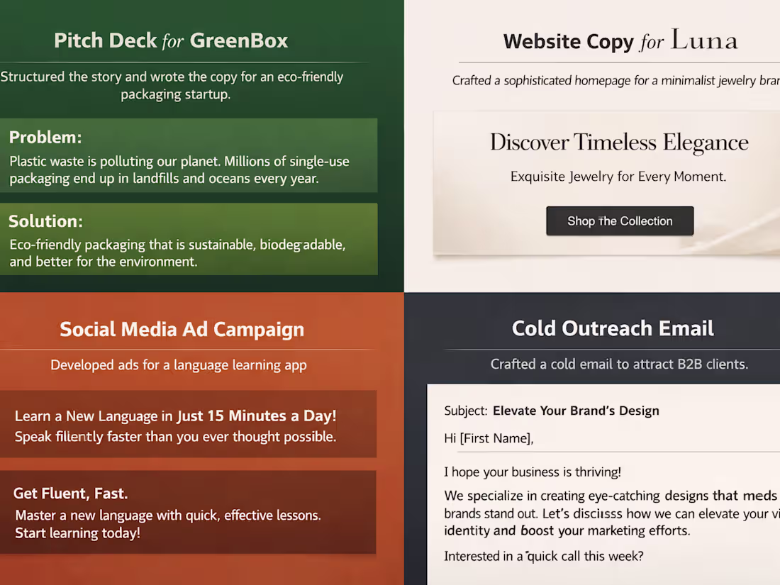 Cover image for Project Overview:
Conceptual strategy and copywriting