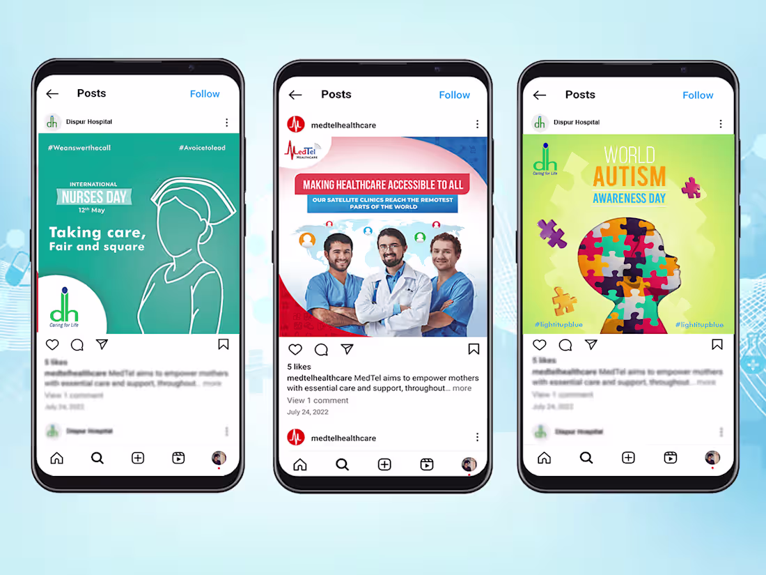 Cover image for Healthcare Social Media Designs