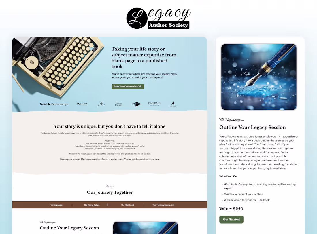 Cover image for The Legacy Authors Society