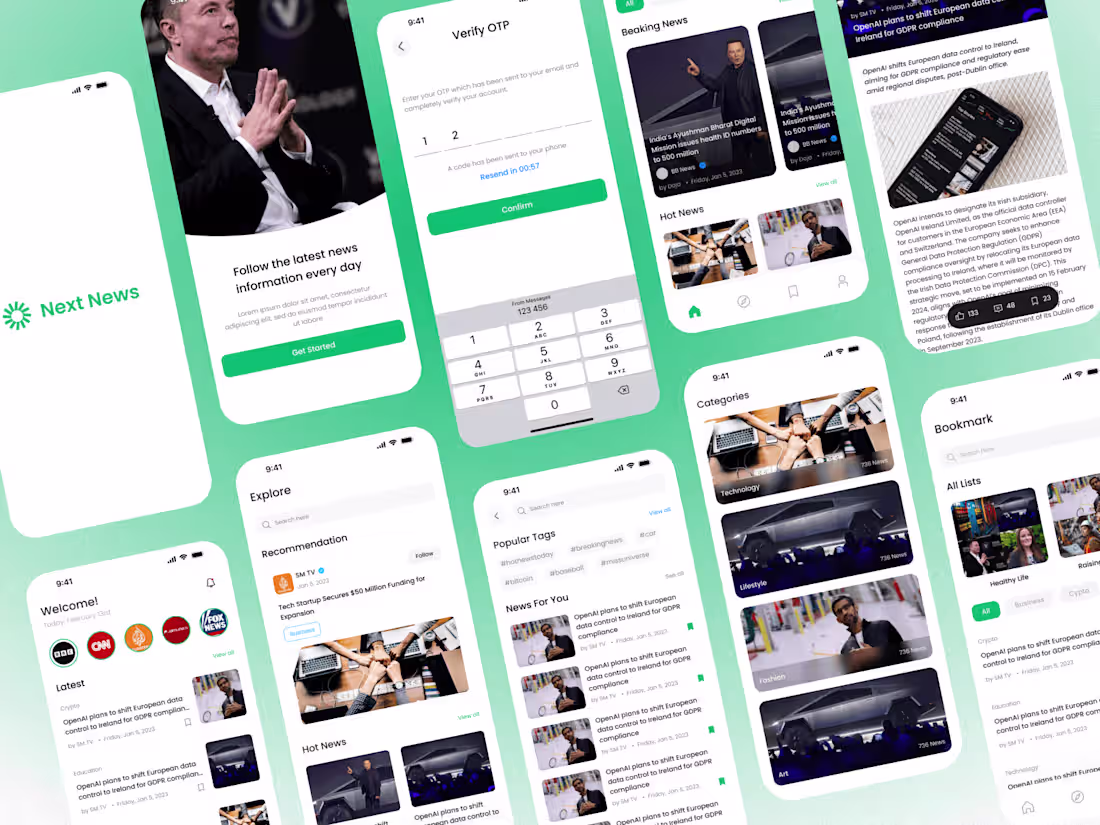 Cover image for NextNews APP UI Design