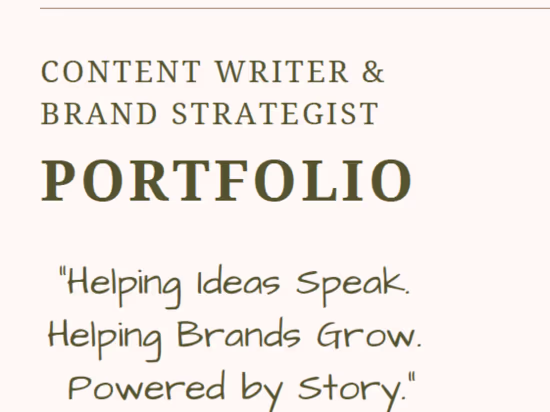 Cover image for Content Writer & Brand Strategist